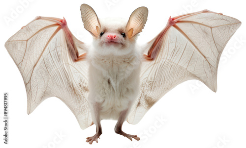 PNG  White bat with translucent wings photo