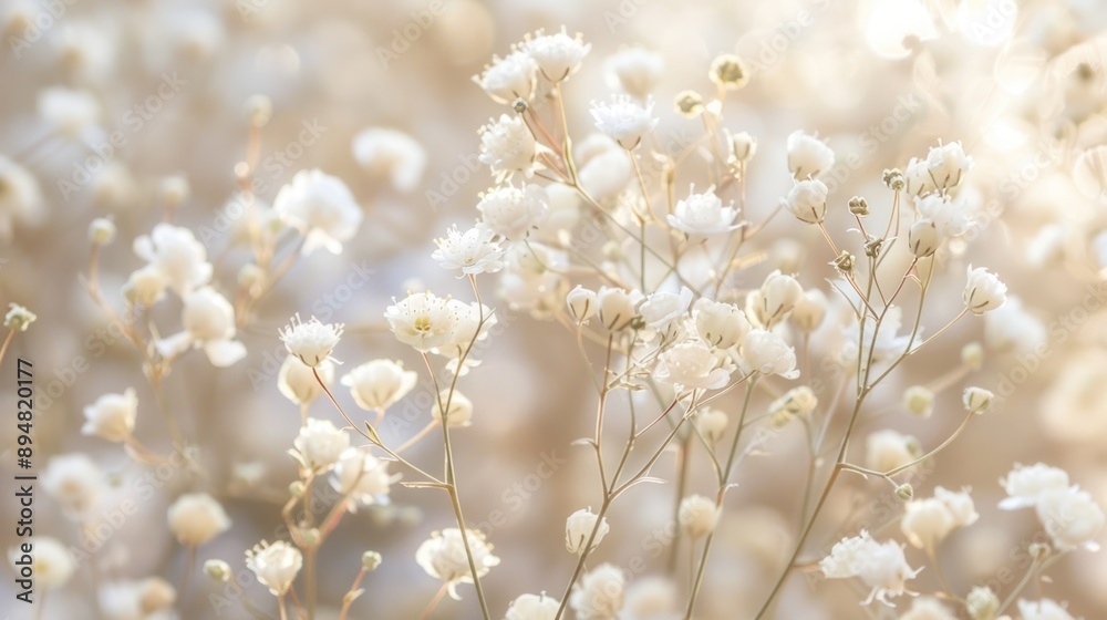 Delicate White Flowers in Soft Light