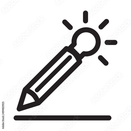 Idea icon in thin line style. Vector illustration graphic design