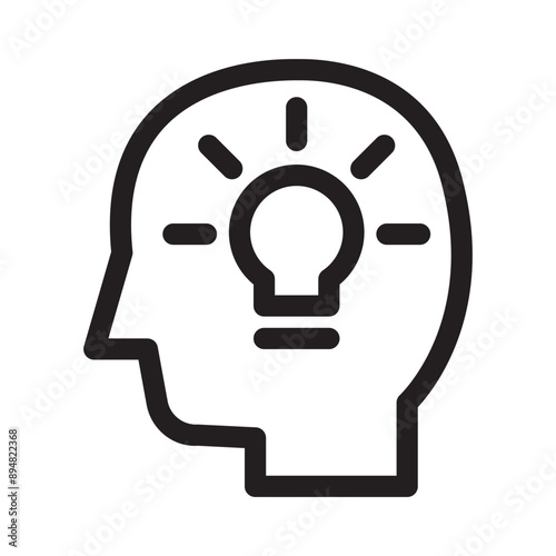 Idea icon in thin line style. Vector illustration graphic design