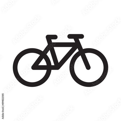 bicycle icon in thin line style. Vector illustration graphic design
