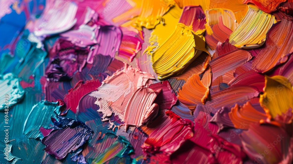 Zoom in on a vibrant and well-curated color palette. Arrange paint swatches, Pantone chips, or digitally create a palette on-screen. Ensure colors are vivid and well-balanced. Zoom in on a vibrant and well-curated color palette. Arrange paint swatches, Pantone chips, or digitally create a palette on-screen. Ensure colors are vivid and well-balanced.