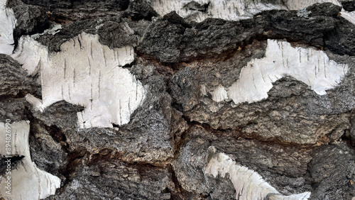 Macro photo of birch bark photo