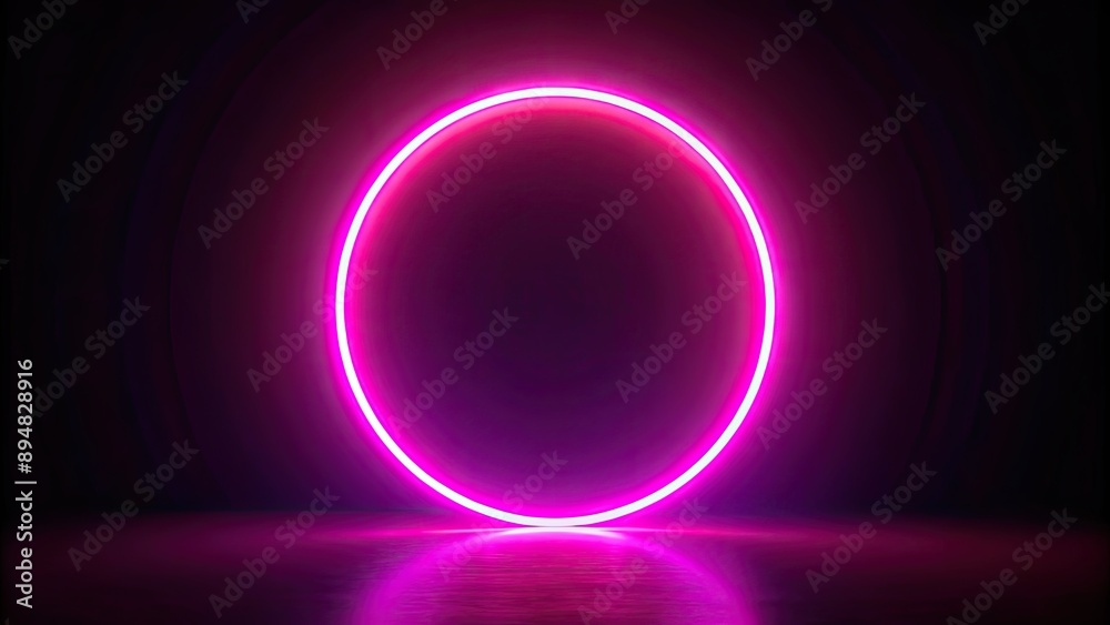 Abstract pink neon circle glowing in the dark, neon, vibrant, circle, glowing, pink, abstract, background, design, light, colorful Abstract pink neon circle glowing in the dark, neon, vibrant, circle, glowing, pink, abstract, background, design, light, colorful
