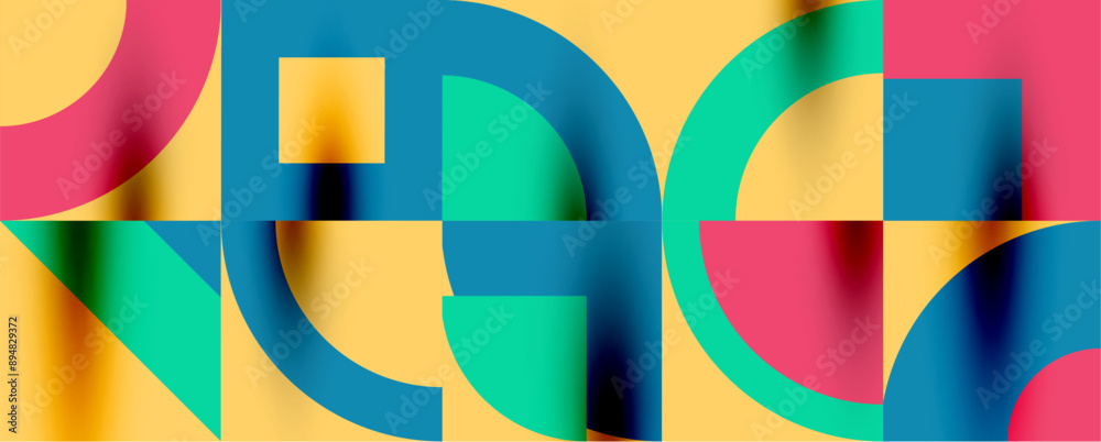 Neo memphis geometric pattern with circles, squares. Pop art abstract background for covers, banners, flyers and posters and other templates Neo memphis geometric pattern with circles, squares. Pop art abstract background for covers, banners, flyers and posters and other templates