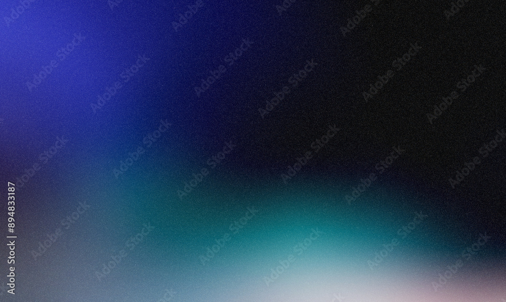 Obraz premium Blue green black color gradient background, grainy texture effect, poster banner landing page backdrop design