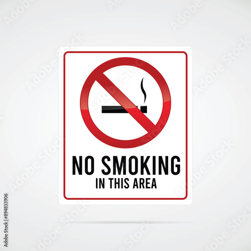 No smoking and Smoking area labels - Stock Vector Illustration