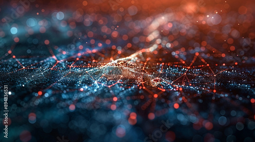 Abstract digital data network.