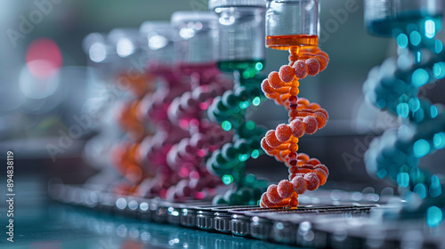 Colorful laboratory glasswa...