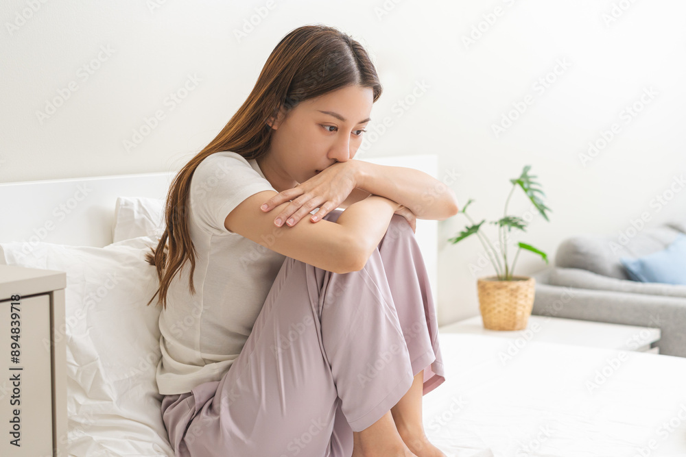 Depressed, unhappy asian young woman, girl expression face thinking about problem, difficulty, feeling failure and exhausted, suffering from loneliness, grief sorrow and bad relationship, break up. Depressed, unhappy asian young woman, girl expression face thinking about problem, difficulty, feeling failure and exhausted, suffering from loneliness, grief sorrow and bad relationship, break up.