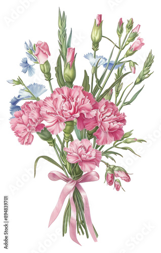 PNG Elegant floral bouquet illustration