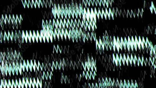 Glitch distorted lines backdrop. Modern, damaged texture background. For game screens, web-sites, designs, banners and business. 3d rendering.