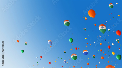 Festive scene with balloons...