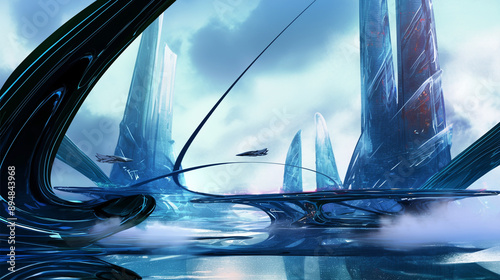 Advanced futuristic city wi...