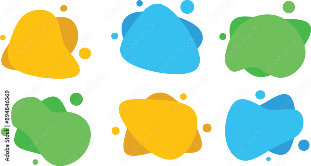 Liquid shapes set illustration Liquid shapes set illustration