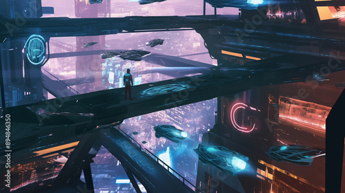 Futuristic urban landscape ...