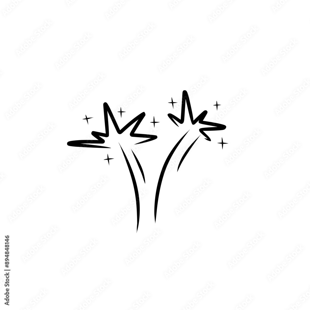 Handdrawn firework