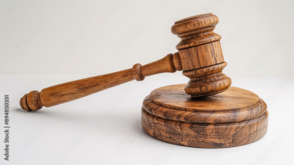 Wooden gavel on white background. Wooden gavel on white background.