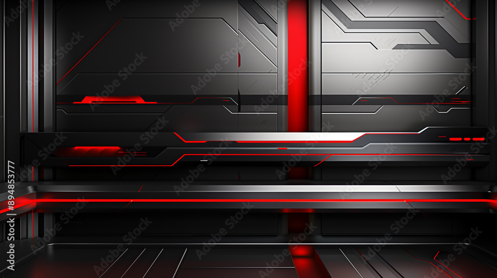 Futuristic Black and Red High-Tech Car Racing Background Futuristic Black and Red High-Tech Car Racing Background