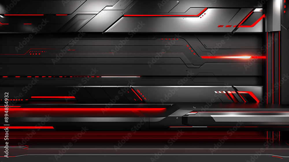 Futuristic Black and Red High-Tech Car Racing Background Futuristic Black and Red High-Tech Car Racing Background