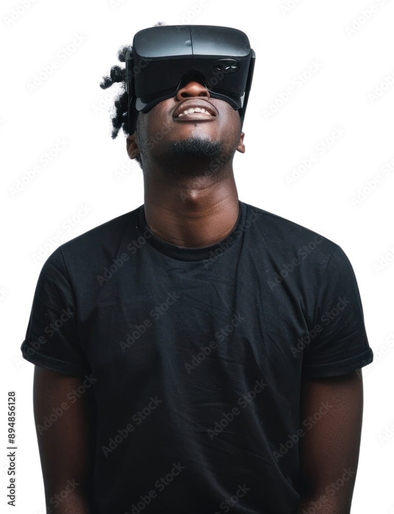 PNG Man enjoying virtual reality experience PNG Man enjoying virtual reality experience