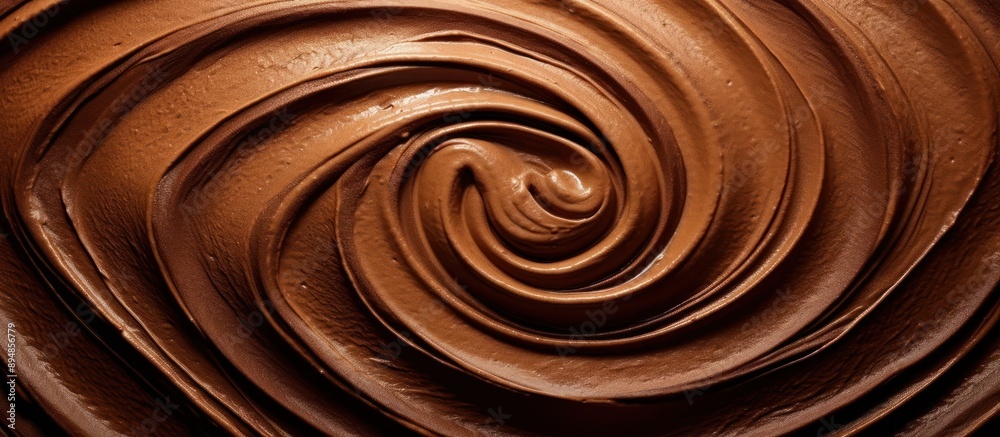 Swirling Chocolate Cream Texture Swirling Chocolate Cream Texture