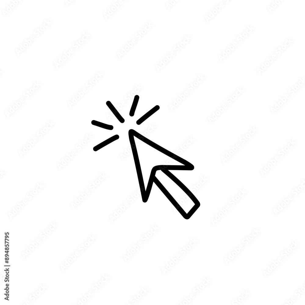 handdrawn click icon