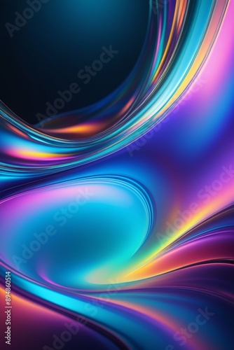 Abstract silky and shiny waves background, vertical composition