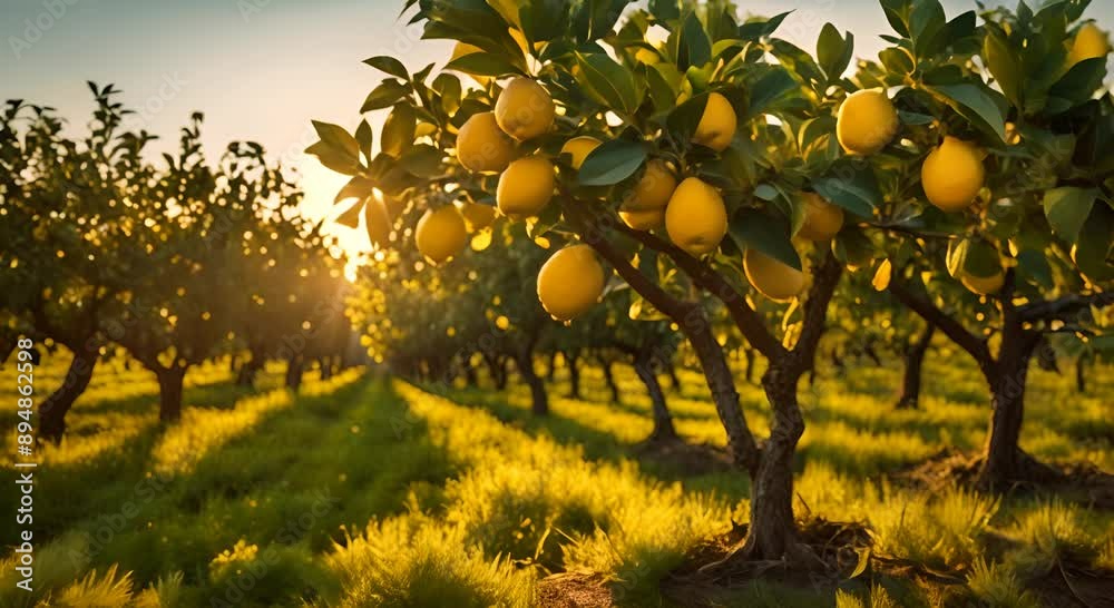 Lemon tree plantation.