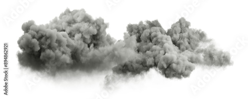 Foto Dark clouds mass abstract isolated on transparent backgrounds 3d render png