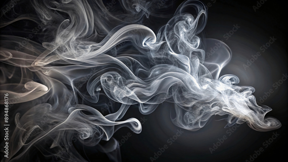 Abstract smoke background with flowing blue and purple swirls on a black backdrop Abstract smoke background with flowing blue and purple swirls on a black backdrop