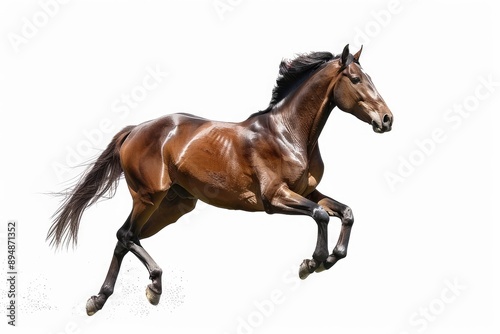 horse isolated on white