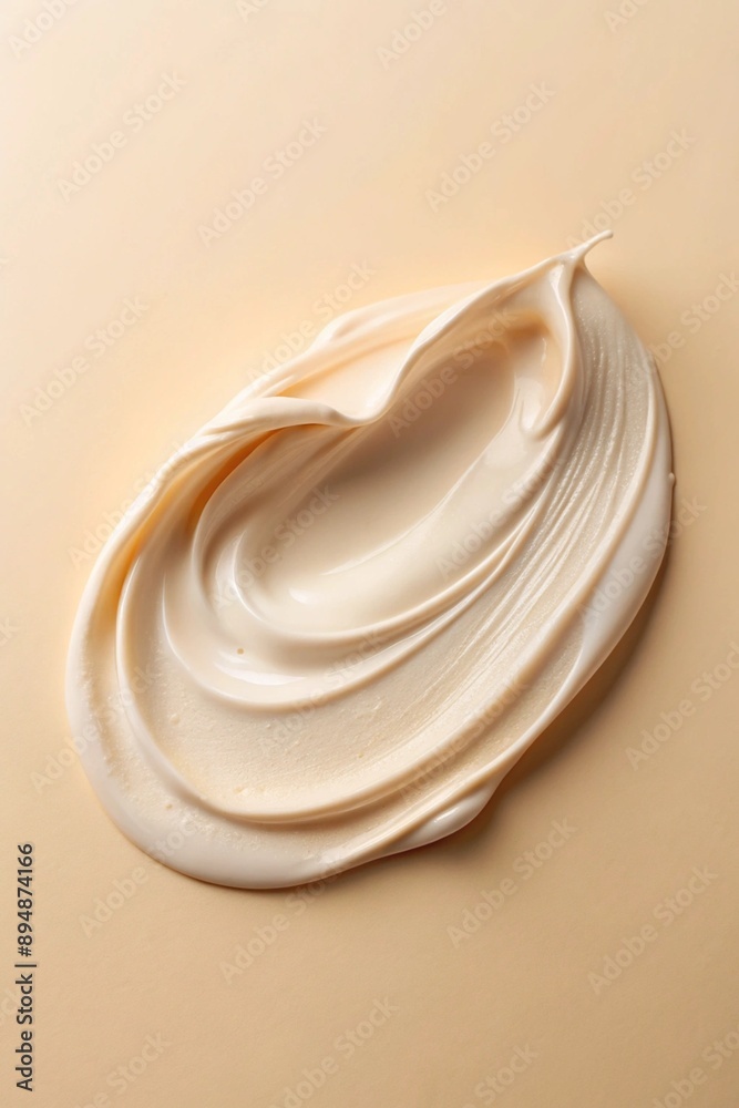 Cosmetic smear texture on pastel beige background Cosmetic smear texture on pastel beige background