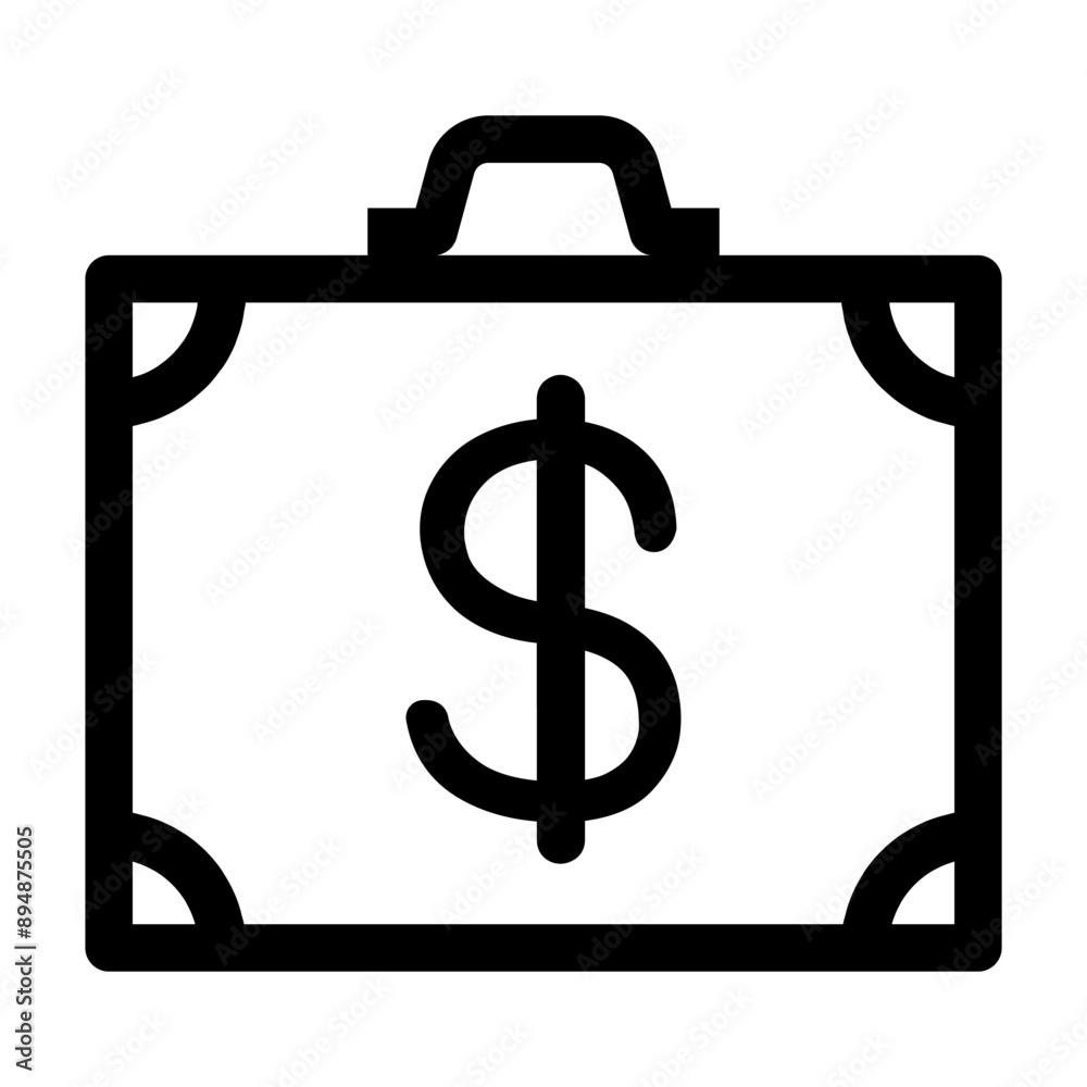 Budget icon in thin line style. Vector illustration graphic design Budget icon in thin line style. Vector illustration graphic design