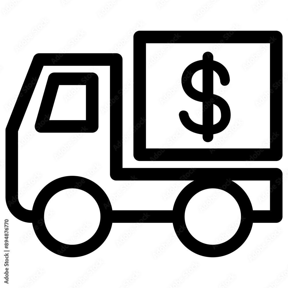 Transportation icon in thin line style. Vector illustration graphic design Transportation icon in thin line style. Vector illustration graphic design