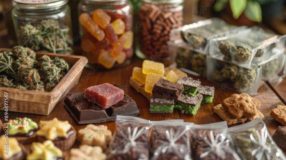 Assorted Cannabis Infused Edibles, Chocolates, Gummies, and Cookies for Recreational and Medicinal Use Assorted Cannabis Infused Edibles, Chocolates, Gummies, and Cookies for Recreational and Medicinal Use