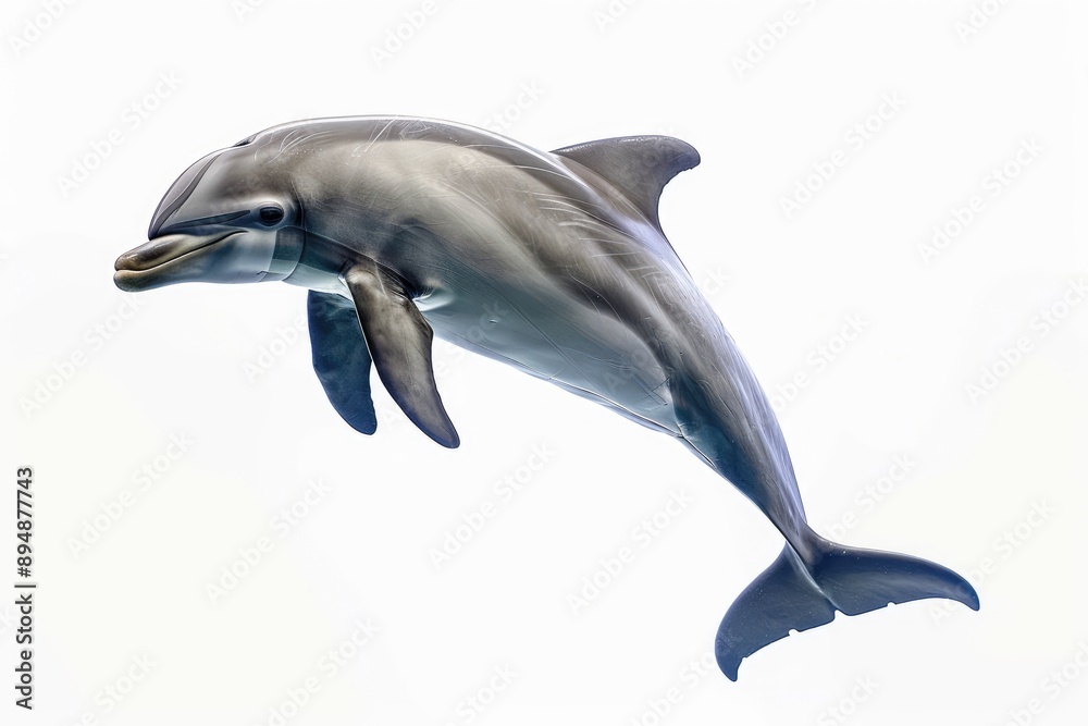 Fototapeta premium dolphin isolated on white background