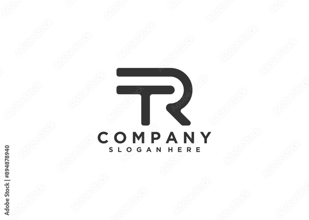 Initial letter TR logo design vector Initial letter TR logo design vector