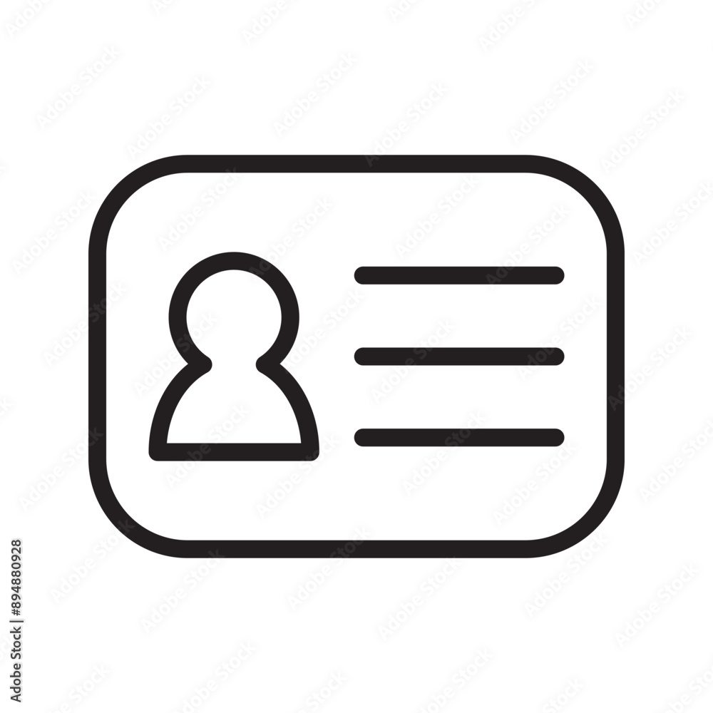 Profile icon in thin line style. Vector illustration graphic design Profile icon in thin line style. Vector illustration graphic design