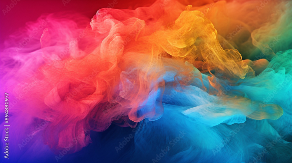 Obraz premium rainbow smoke background