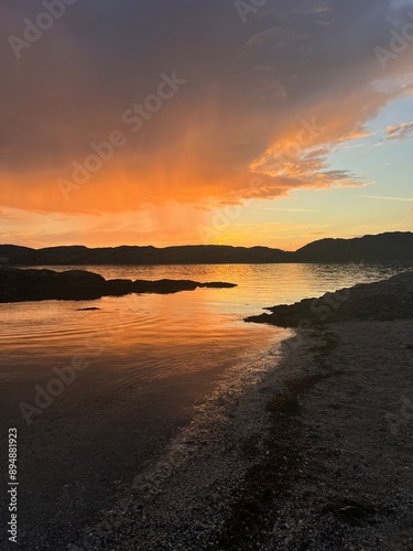 sunset on the beach