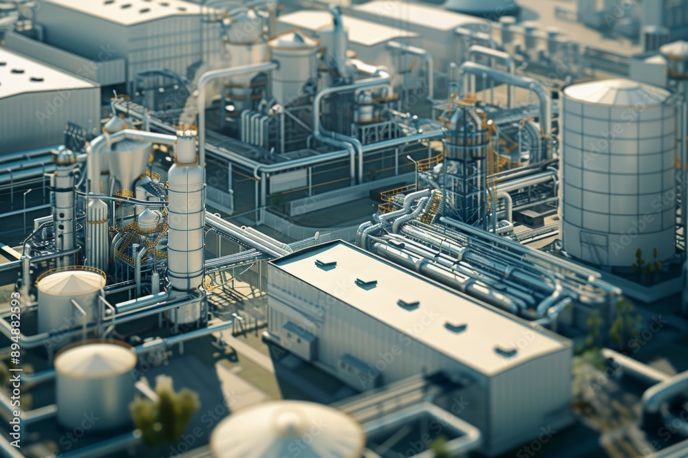 Industrial Complex with Surveillance Cameras Monitoring Entrances and Production Areas for Safety Industrial Complex with Surveillance Cameras Monitoring Entrances and Production Areas for Safety