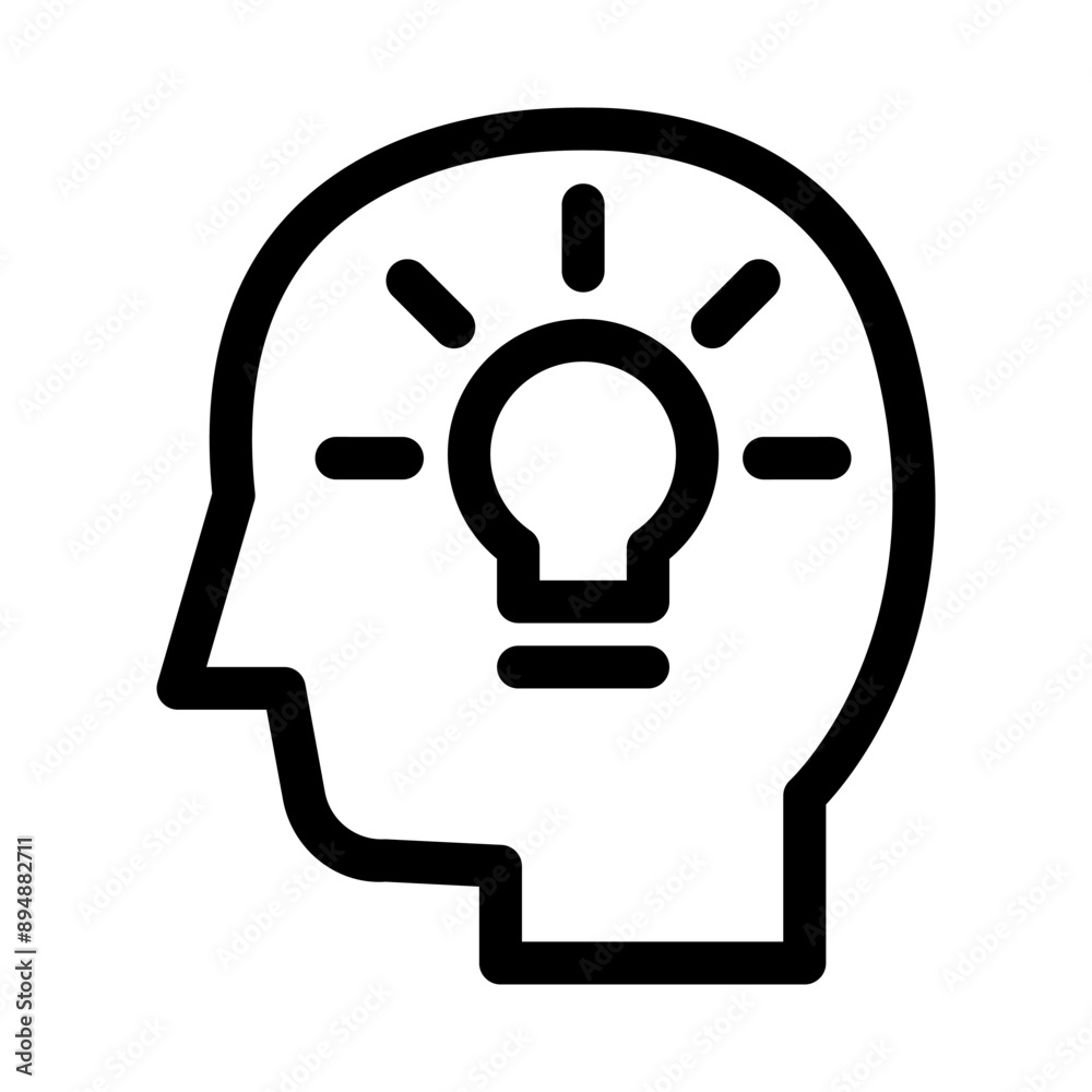 Smart icon in thin line style. Vector illustration graphic design