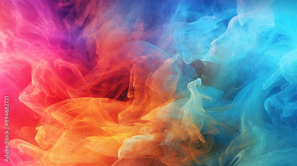 Fototapeta premium rainbow smoke background