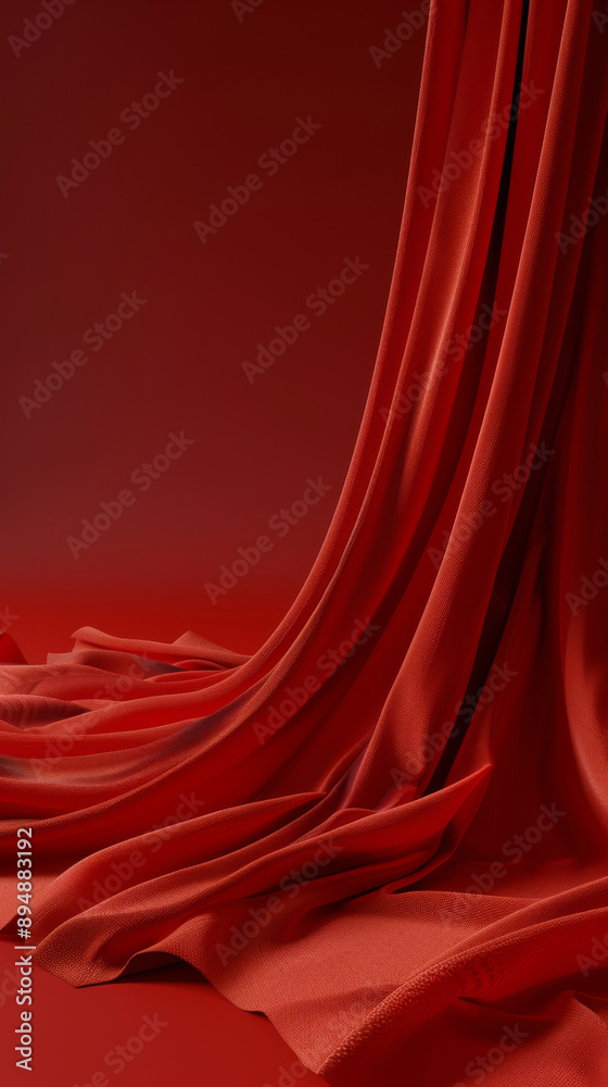 Matte Majesty: A Red Fabric Symphony in Flatness Matte Majesty: A Red Fabric Symphony in Flatness