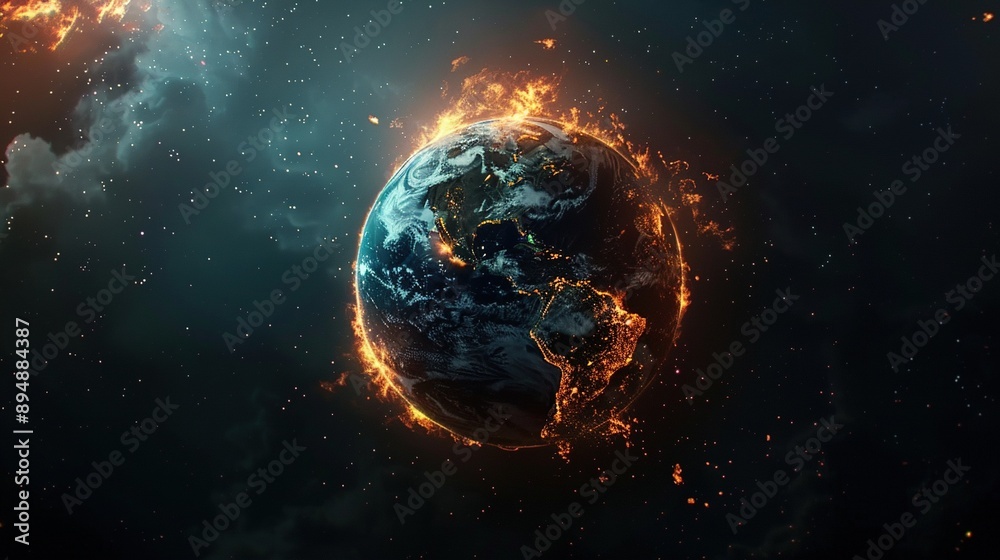 Obraz premium The Beauty of the Earth Seen from Space