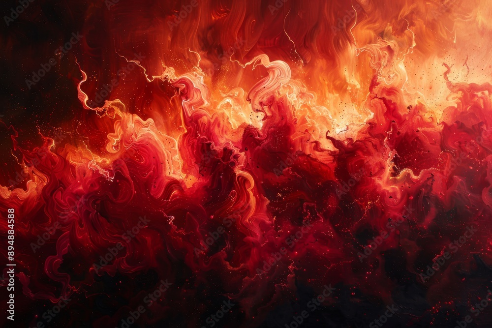 Abstract Fire Swirls in Red and Orange Abstract Fire Swirls in Red and Orange