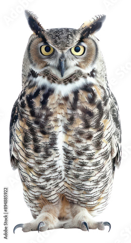 PNG Majestic owl with piercing eyes