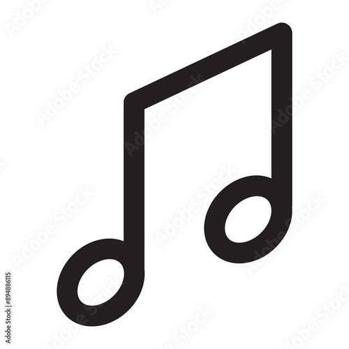 Music icon in thin line style. Vector illustration graphic design