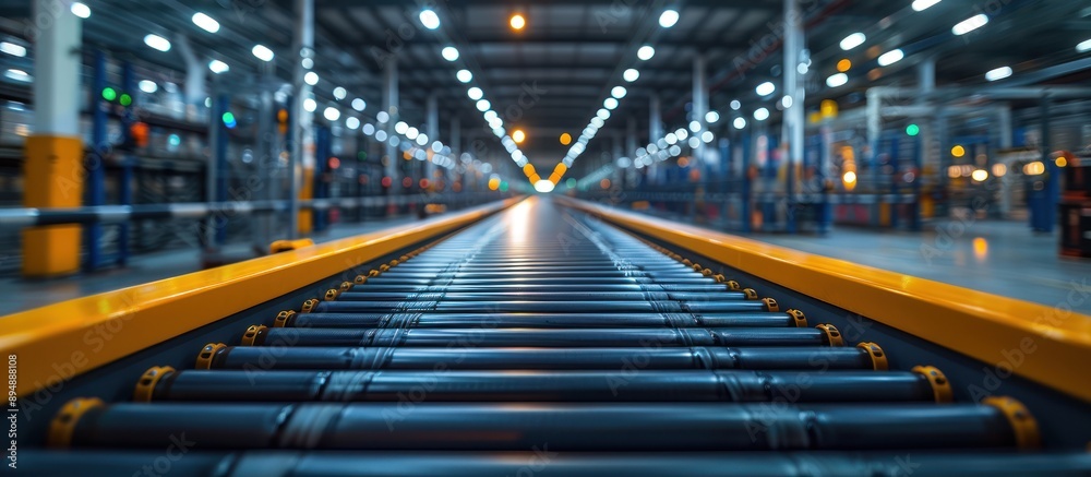 Conveyor Belt in a Modern Factory